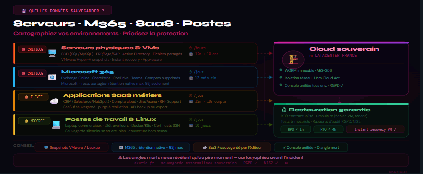 Serveurs, M365, SaaS : Quelles Données Sauvegarder en Priorité en 2026