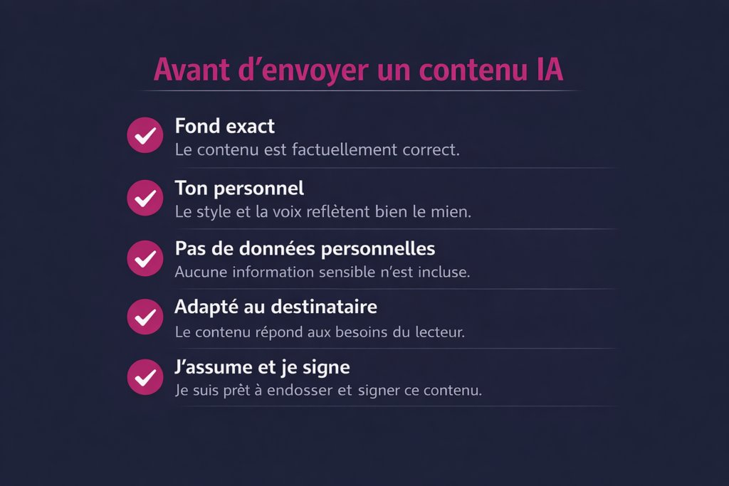 Checklist finale pour intégrer l'IA dans le contenu d'une PME