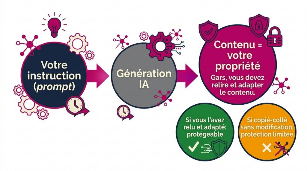 Propriété intellectuelle et IA : schéma des droits pour les PME