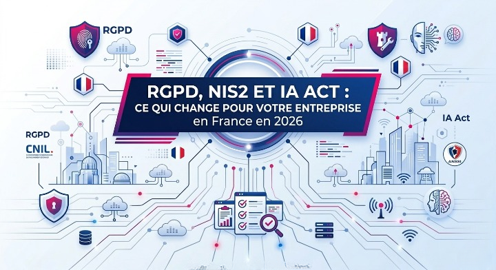 RGPD NIS2 IA Act entreprise France 2026 — guide conformité Skuria