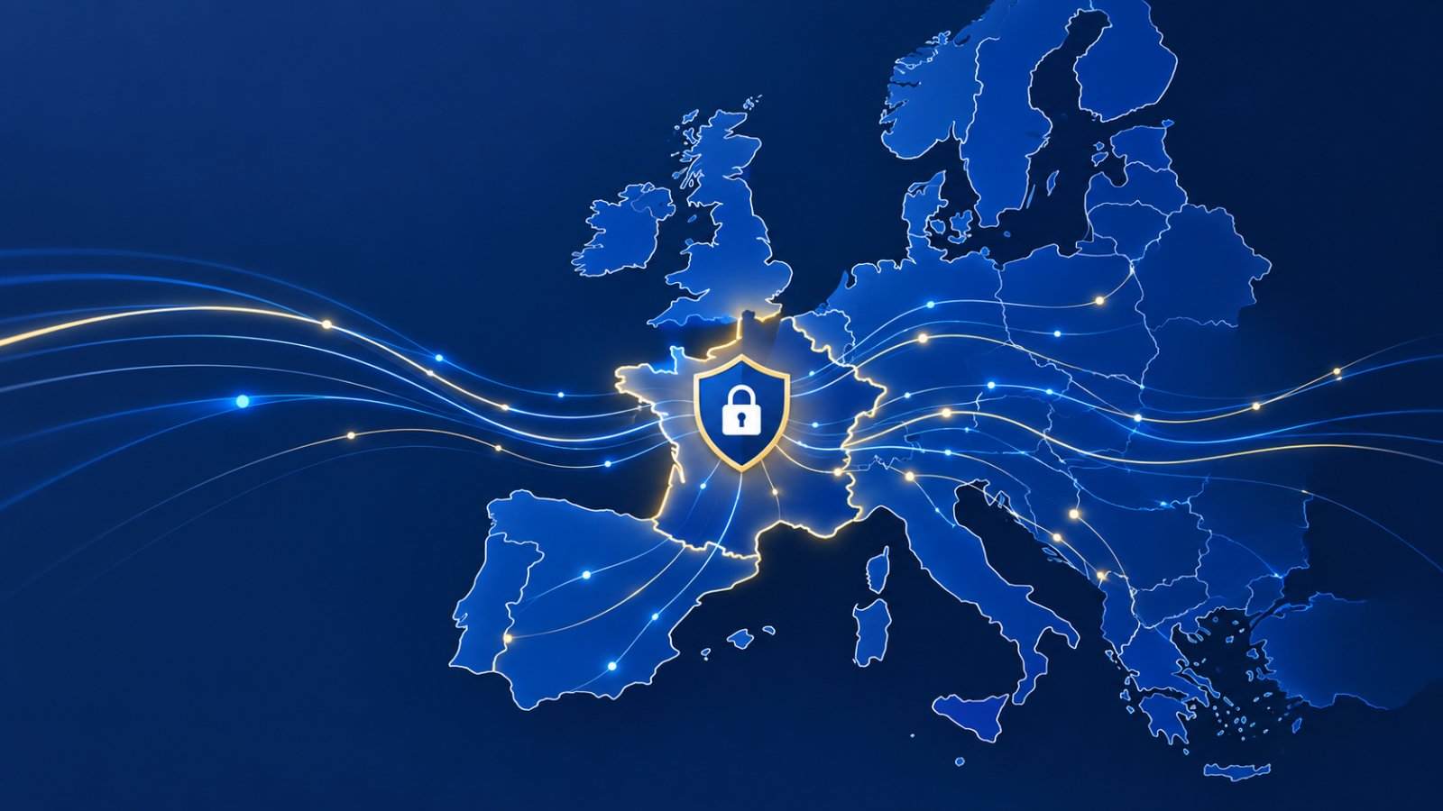 Symbole juridique et technique de la souveraineté numérique des données en Europe